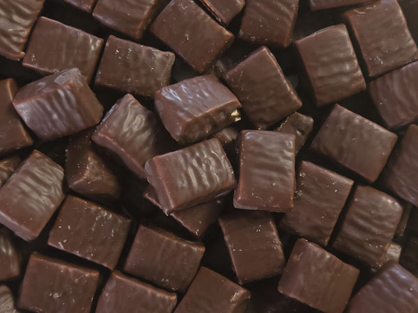 Zachte nougat pinda chocolade